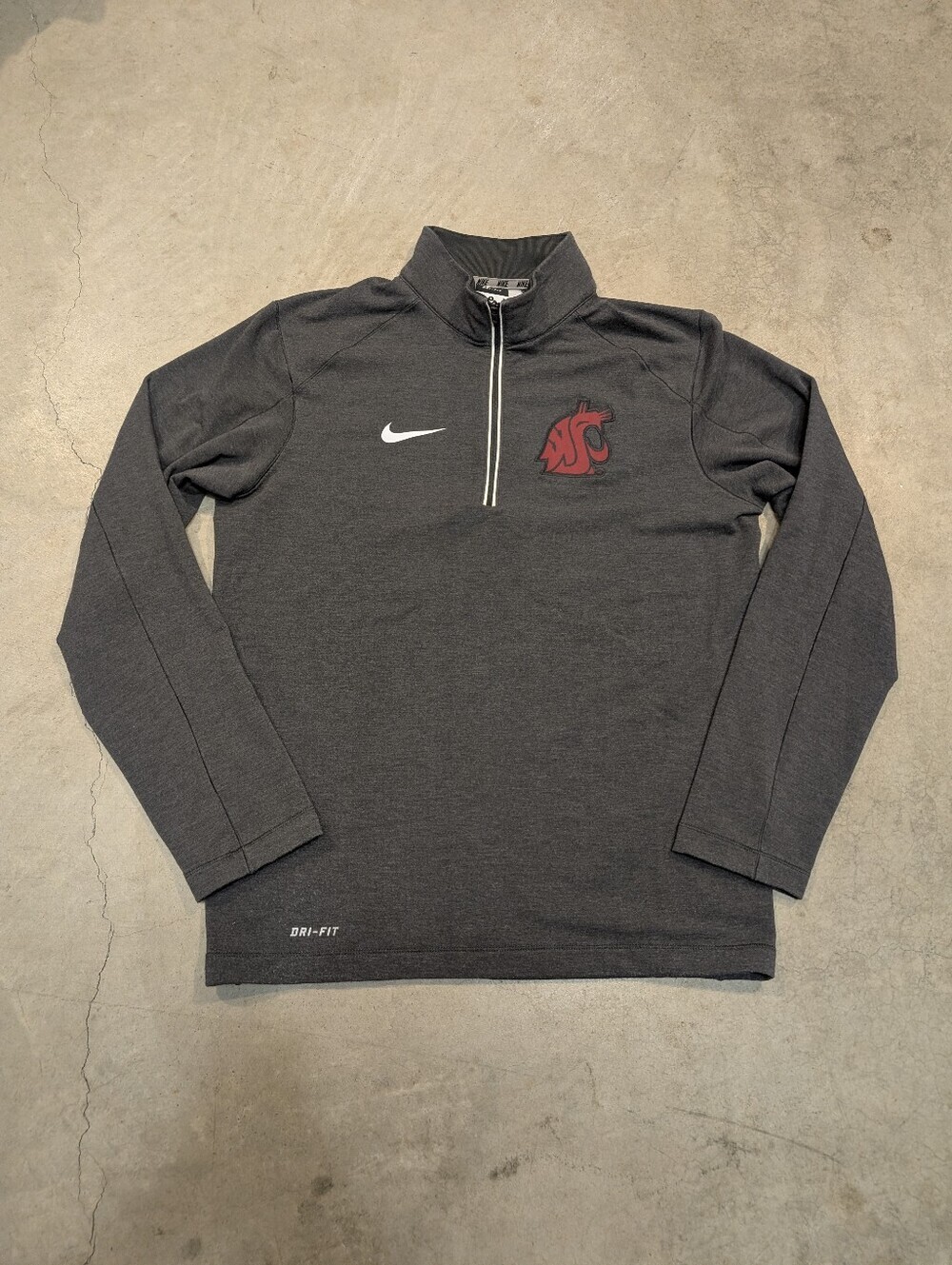 Nike Dri-Fit Washington State 1/4 Zip Men's S Gray